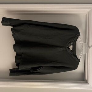 Tecovas Black Long Sleeve Henley Shirt